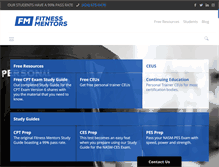 Tablet Screenshot of fitnessmentors.com